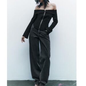 Zara Black Wide Leg Pants